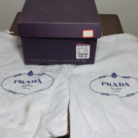 Prada Giraffe Print Calf Hair Heels w/Extras RARE - Picture 8 of 8